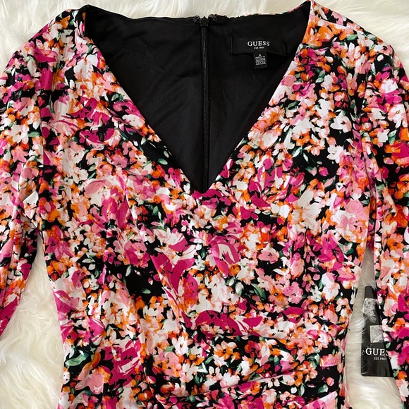 SOLD  Guess_ Floral Print Bodycon Dress - Picture 4 of 6